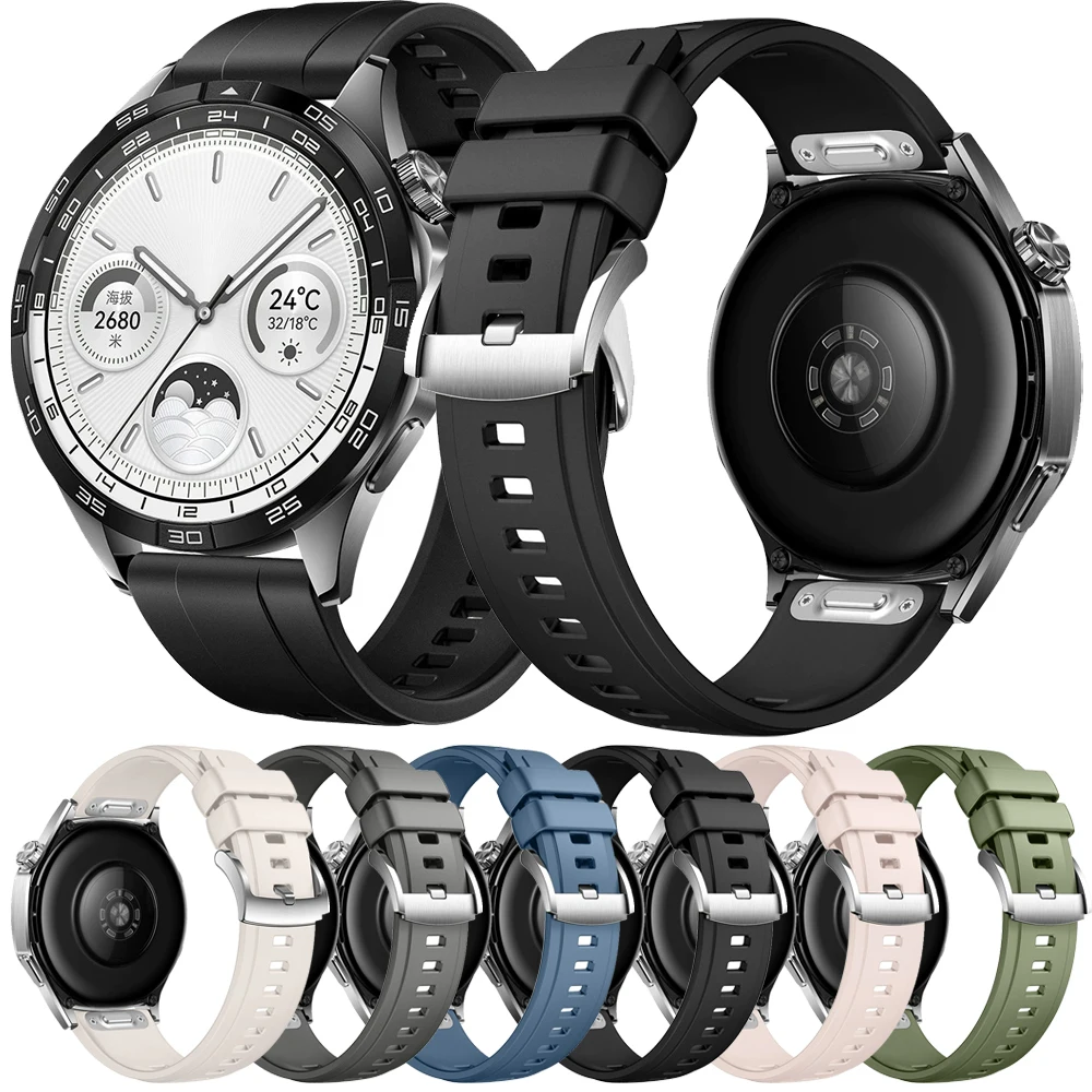 

Rubber Sports 20mm 22mm Watch Strap for Huawei Watch GT 5/4 46mm Silicone Smart Bracelet Replacement for HUAWEI GT5/4/3 46MM