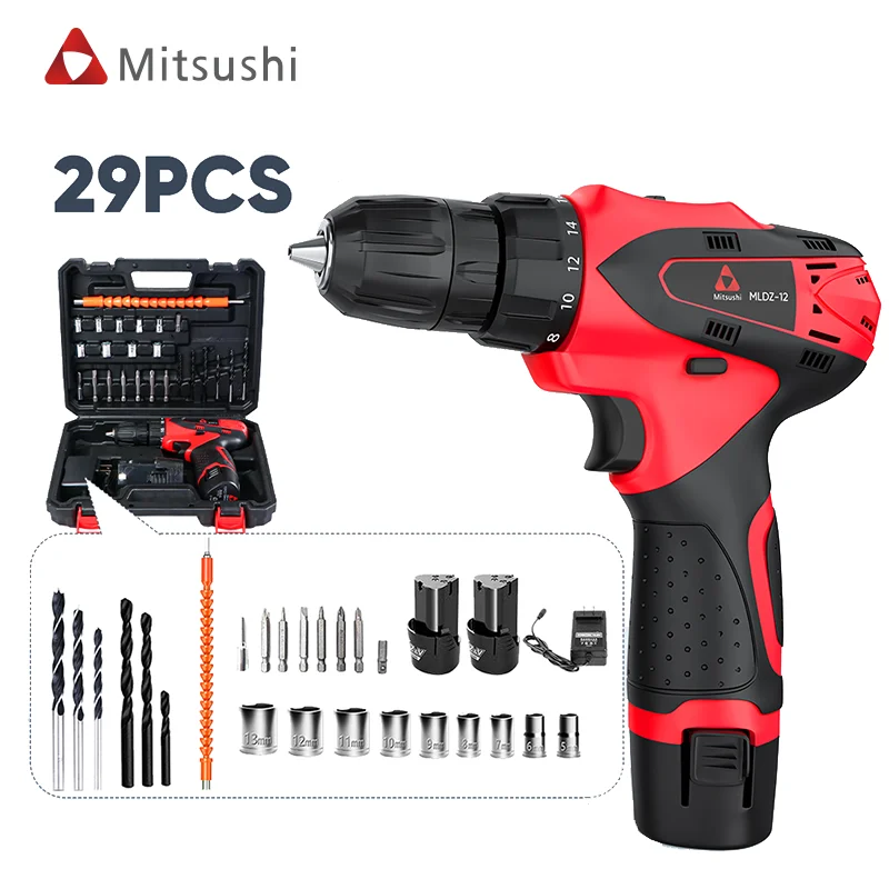 Mitsushi Waterproof Cordless Drill Driver Sets High Quality Cordless Drill Driver 2024 Hot Selling Cordless Drill Driver Sets