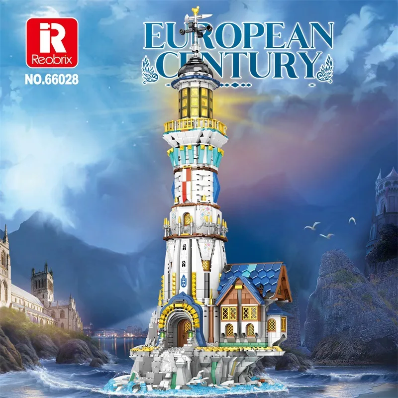 66028 Creative MOC Medieval Lighthouse Building Blocks Model 3228pcs Bricks Construction kit for Adults Christmas Gift Set