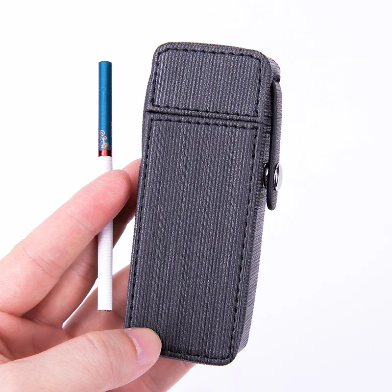 Neue Mode Für 6mm Schlanke Zigarette box PU Leder Kreative Einzigartige Zigarette Fall Flip-Cover Für Dame Frauen männer rauchen Gadgets