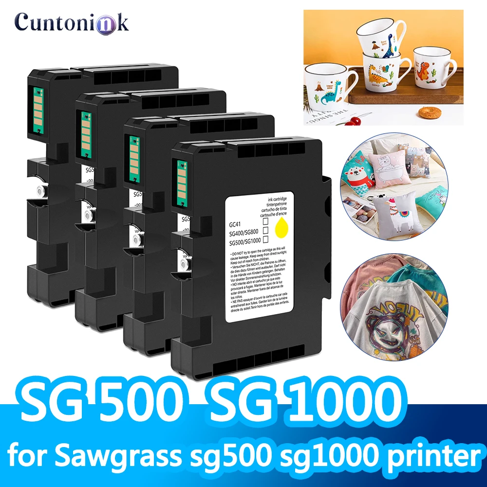 

for Sawgrass sg500 sg1000 printer SG500 SG1000 Compatible cartridge With Sublimation ink with one time use chip Plug And Play