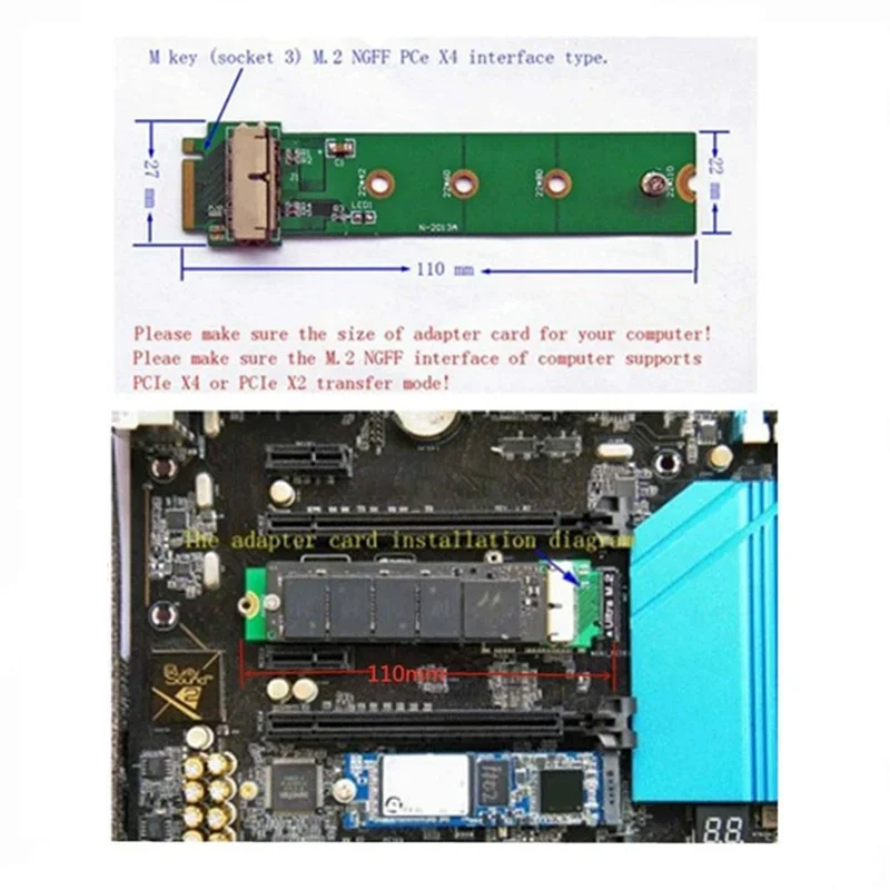 Do dysków twardych Apple 2017/Pro z kartą adaptera M.2 NVME