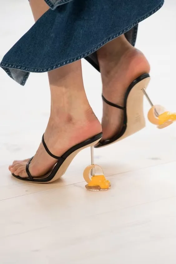Open Toe Egg Rose Floral Thin High Heel Belt Slippers Women Ladies Summer Luxury Slingback Shoes Party Strange Style Sandals