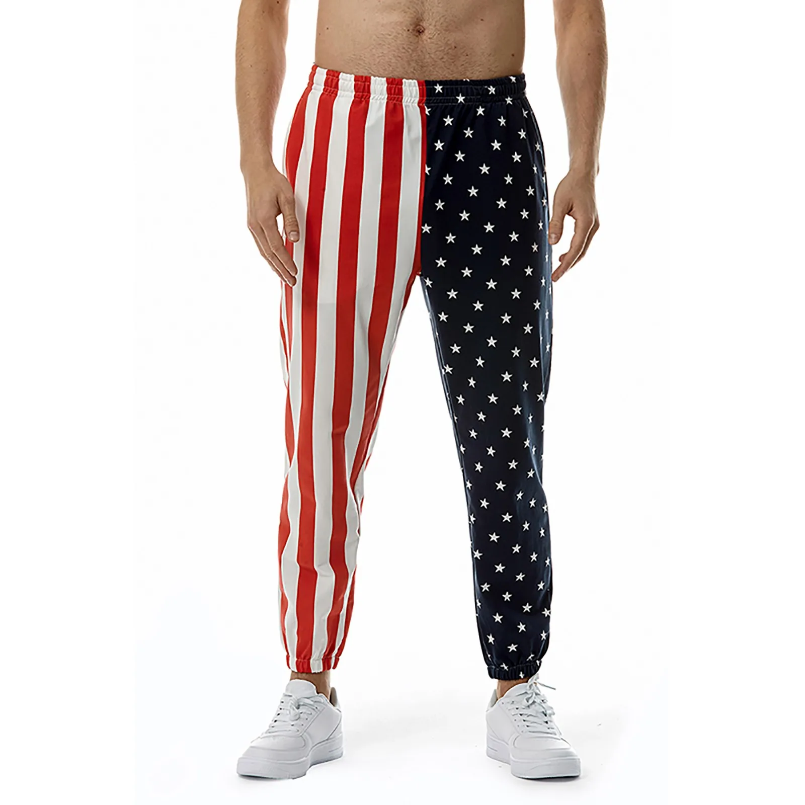 Male Independence Day USA National Flag 3D Printed Trousers Men Loose Pants Casual Male Trendy Sports Beach Trousers Uniisex Boy