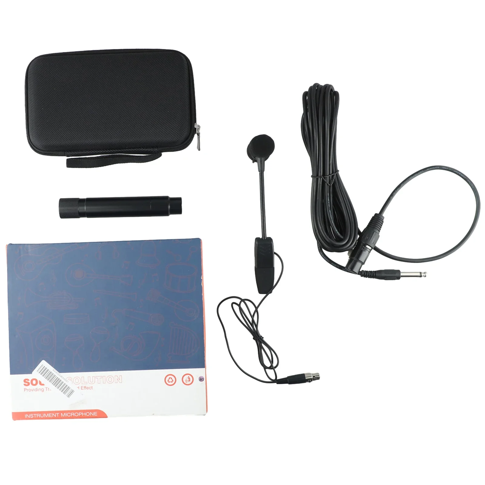 Saxophone Microphone Clip  Musical Instrument Portable 3 Pin Trumpet Sax Omnidirectional Wired Mic Suit with 5 Meter Cable view 6