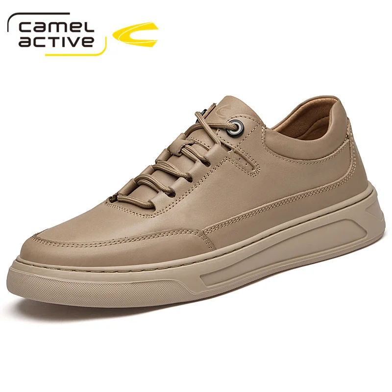 

Camel Active New Men's Casual Shoes Genuine Leather Spring/Autumn Outdoors Rubber Sole Lace-up Breathable Black Men Oxfords