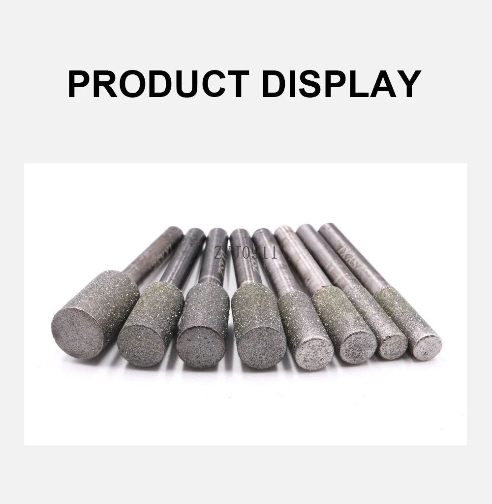 : Testa di molatura cilindrica diamantata Testa di sabbia fine Testa elettrica Rettifica e lucidatura della giada