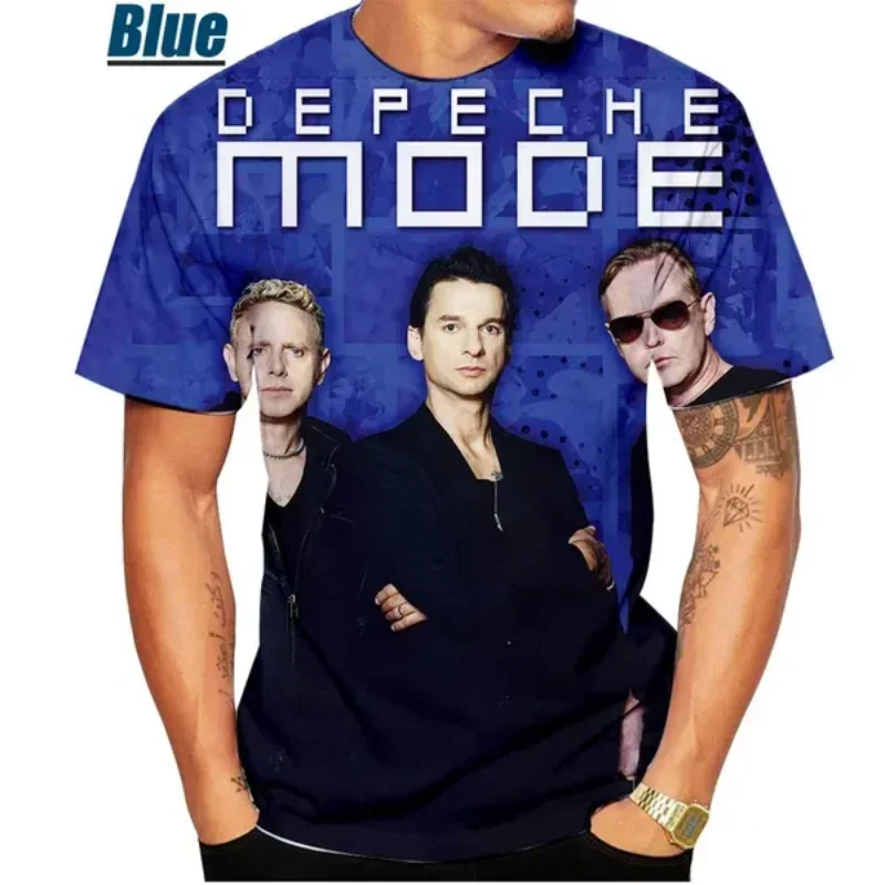 Fashion Pop Rock Band Depeche-Mode 3D Print T-shirt Personality Men Clothing Hip Hop Harajuku Street Unisex Oversized T Shirt