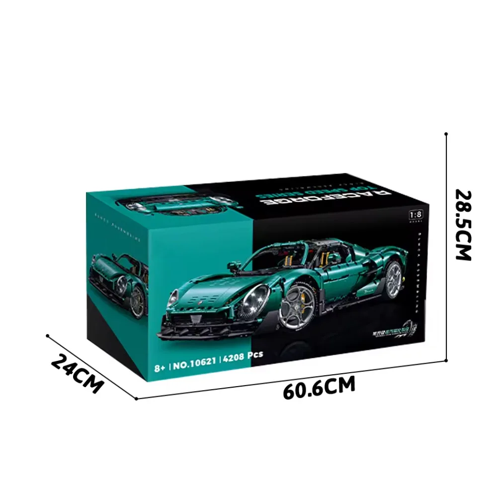 IN VOORRAAD 10621 1:8 MOC Remote Technische Supercar Bouwstenen Racing Bricks Model Speelgoed voor Jongens MOC Kerstcadeau Set