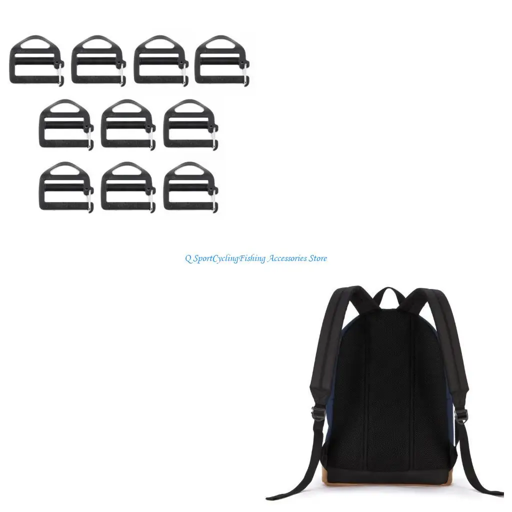

10Pcs Webbing Hook Clip 1In Strap Belt Buckle with Open Lock Adjustable