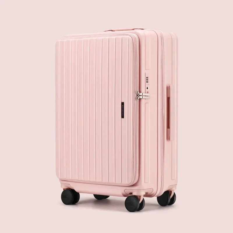 Carry-on Suitcase with Side Opening Zipper for Men Boarding Suitcase Multi-size PC Trolley Suitcase for Men and Women Luggage