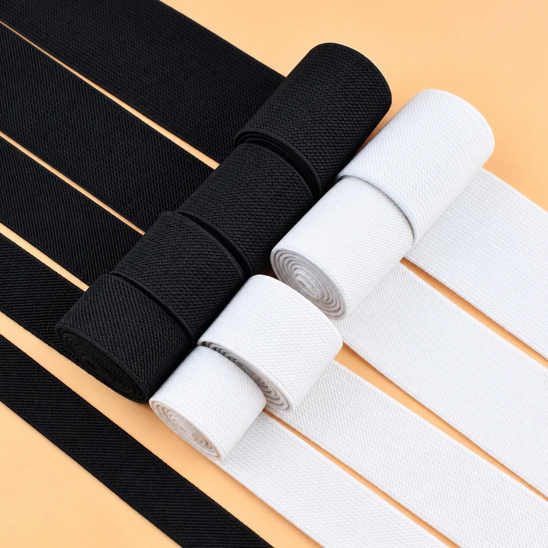 2-10M 20-50mm Wide Elastic Band Pants Waistband Trousers Stretch Webbing Tape Clothing Garment Spring Band DIY Craft Accessories