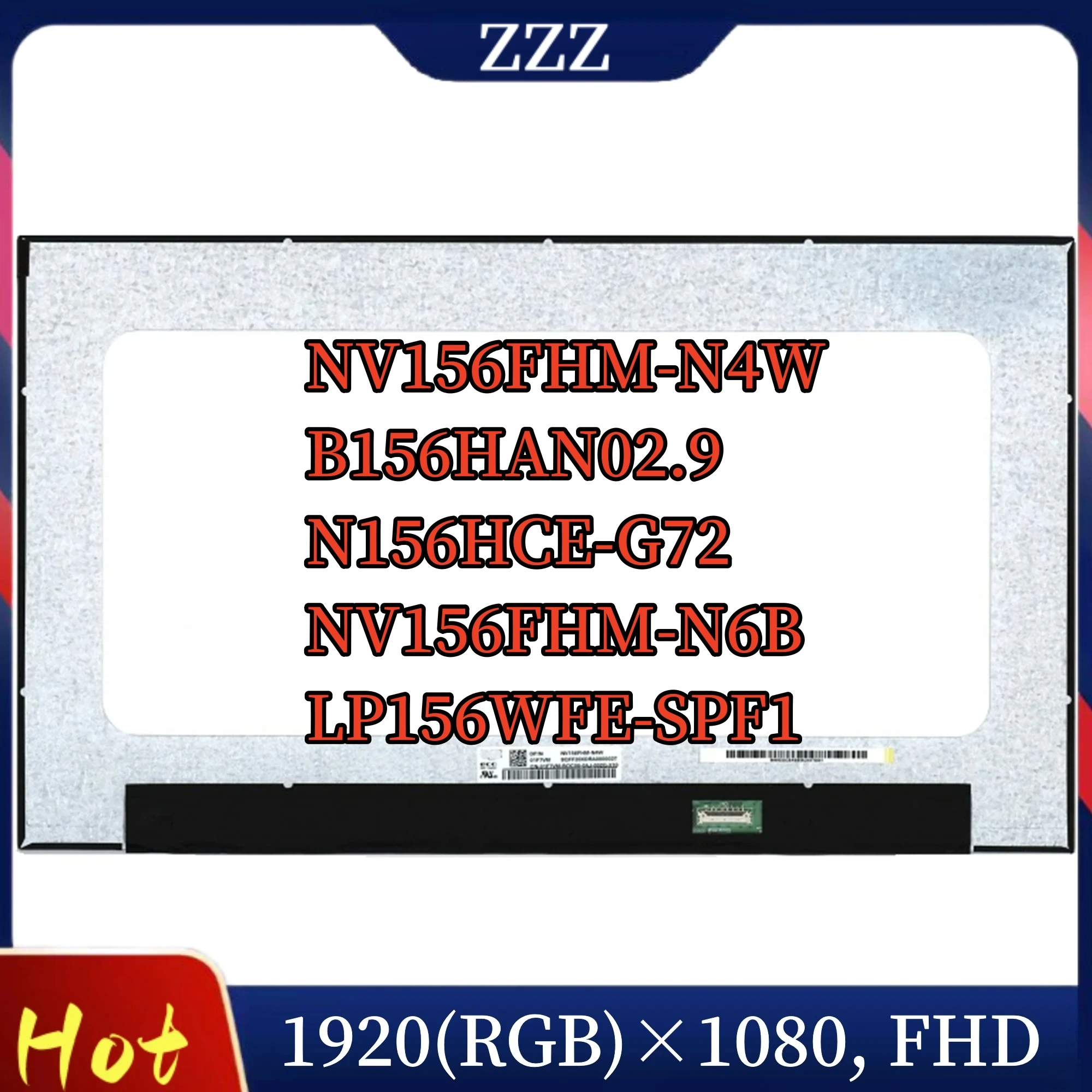 NV156FHM-N4W fit B156HAN02.9 N156HCE-G72 NV156FHM-N6B LP156WFE-SPF1 15.6 LCD SCREEN PANEL Matrix Replacement