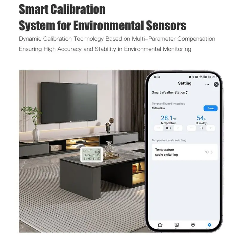【A08I】Wifi Remote Tuya Smart Hygrometer Thermometer Temperature And Humidity Monitor With App Alert For Home
