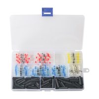 250PCS Heat Shrink Butt Connectors Kit, Solder Seal Waterproof Insulated Butt Splice Electrical Wire Terminals for Automotive