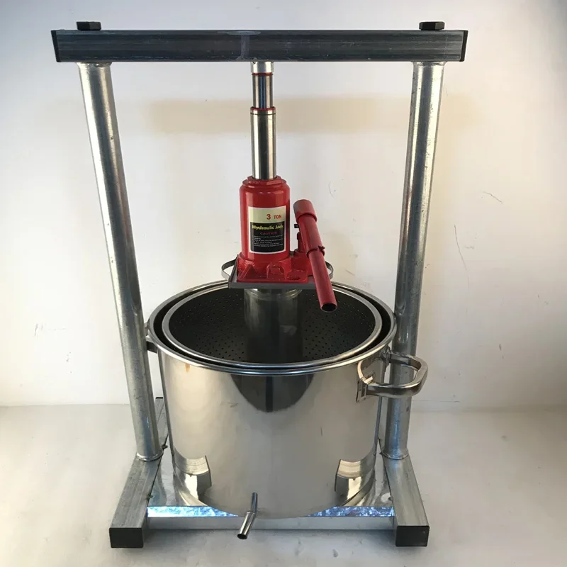 Presse-fruits hydraulique manuel en acier inoxydable, presse-fruits, petit, miel, raisin, myrtille, mûrier, ju479