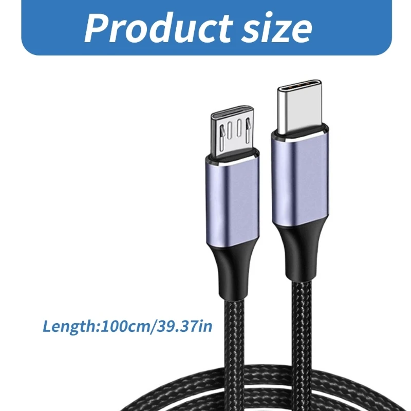 Type C to USB 5Pin Quick Charging Cable Cord Data Transfer Wire for Phones Cameras Support 480Mbps Data Transmission