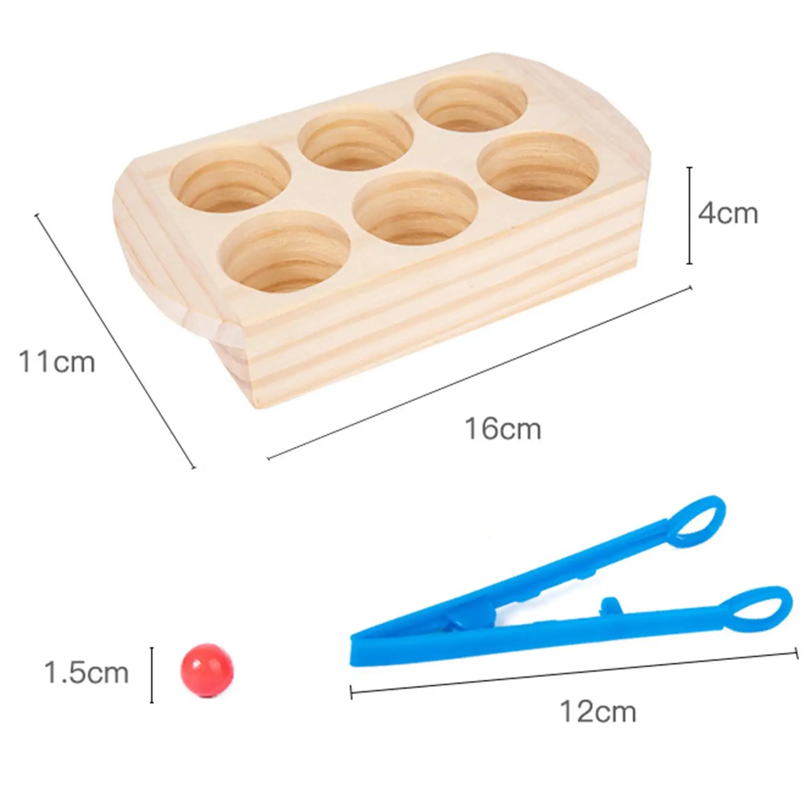 Toddler Wood Counting Bead Color Matching Early Educational Memory Toy