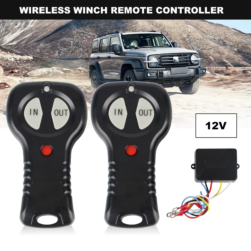 

Winch Remote Control System Handset Switch Controller 12V/24V Wireless For Jeep Off-road ATV Truck