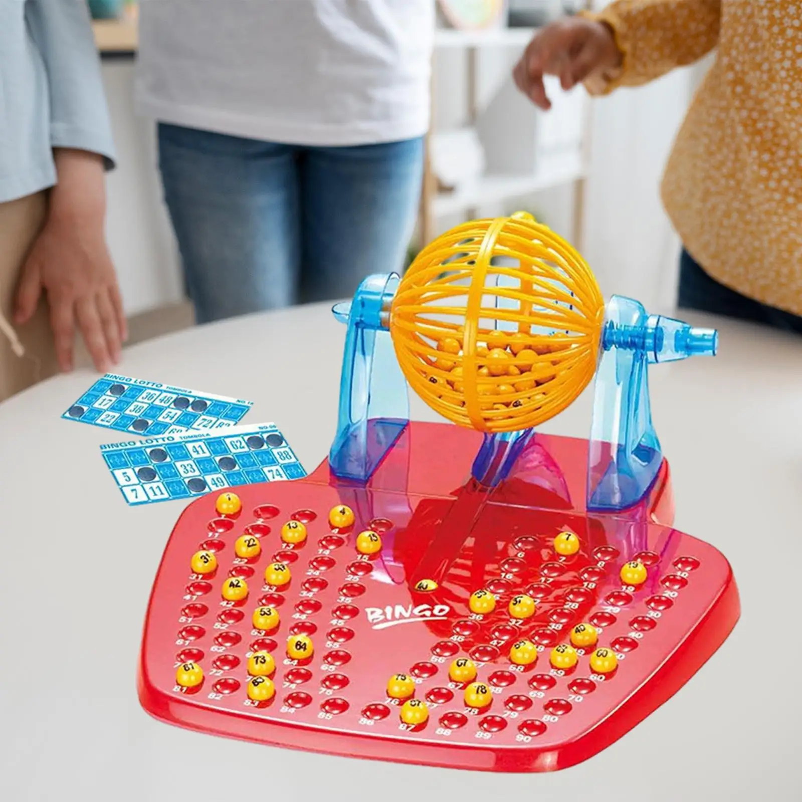 Jogo de bingo tradicional, jogo de festa familiar conjunto de bingo tradicional com gaiola de bingo número afortunado para festa de viagem grupo em casa