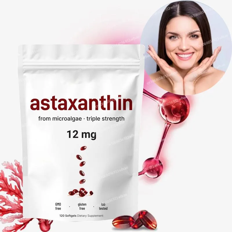 

Астаксантин 12 мг: Поддержка сердечно-сосудистой системы, ускорение метаболизма, улучшение здоровья глаз, суставов, костей и кожи