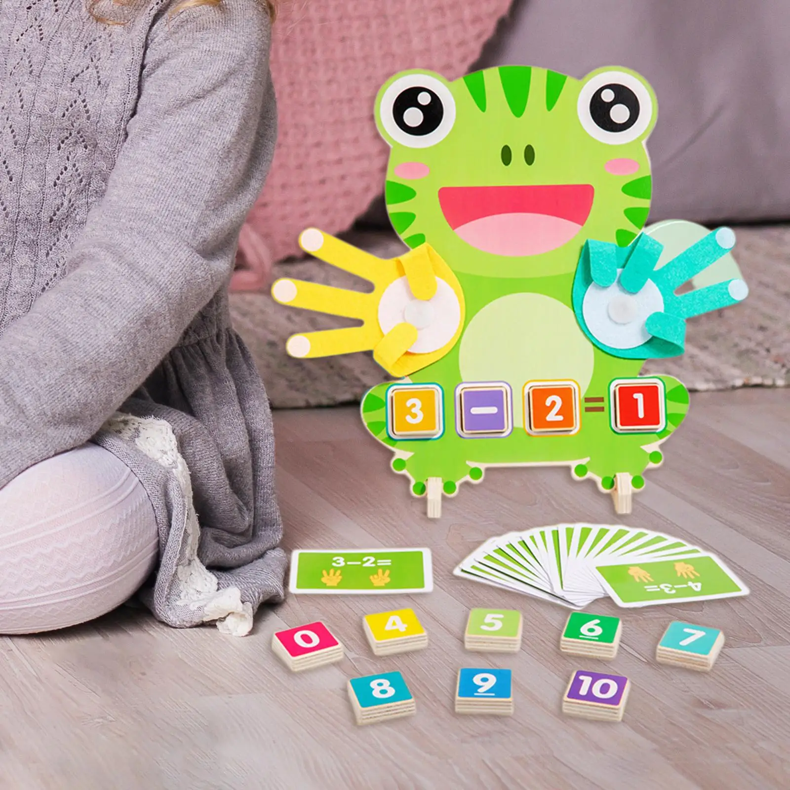 수학 계산 장난감 번호 손가락 계산 게임 장식 휴대용 장식품