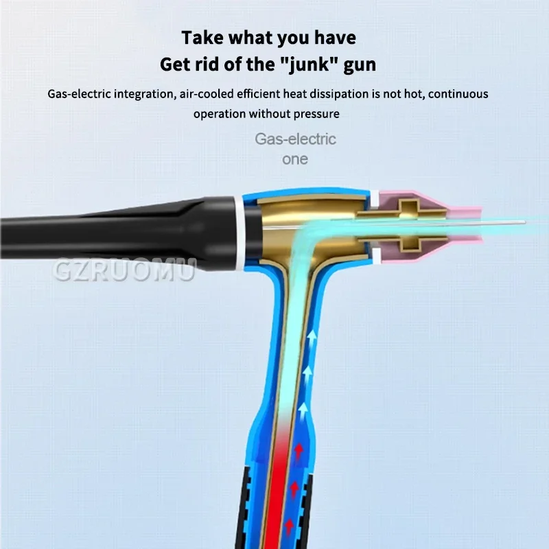 TIG-315 TIG Welding Torch WP-17/18/26 Gas Electric Cable Hose 4M/8M Quick Euro Connector 8 Square Water Cooled Series TIG Welder