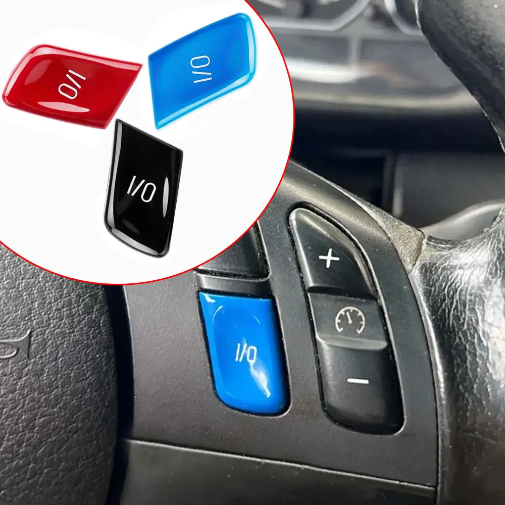 

1x Car ABS Instrument Button Switch Cap Steering Wheel I/O Control Knob Cover Auto Accessories For BMW 3 Series M3 E46 1998-2004