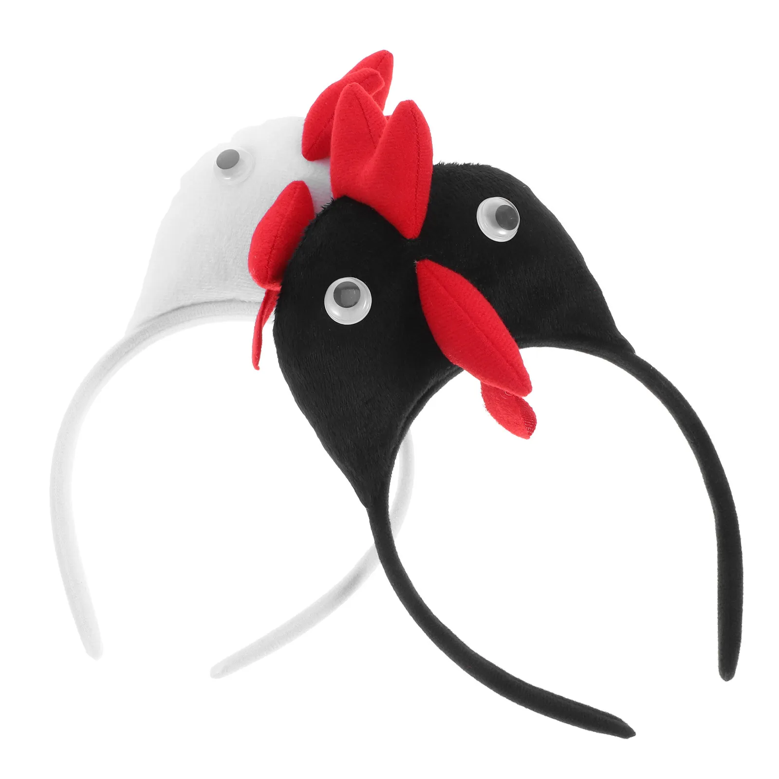 Animal Headband Rooster Chicken Design Fabric Hairband Jungle Party Accessory Fun Farm Theme Costume Prop Stage Photo Cosplay