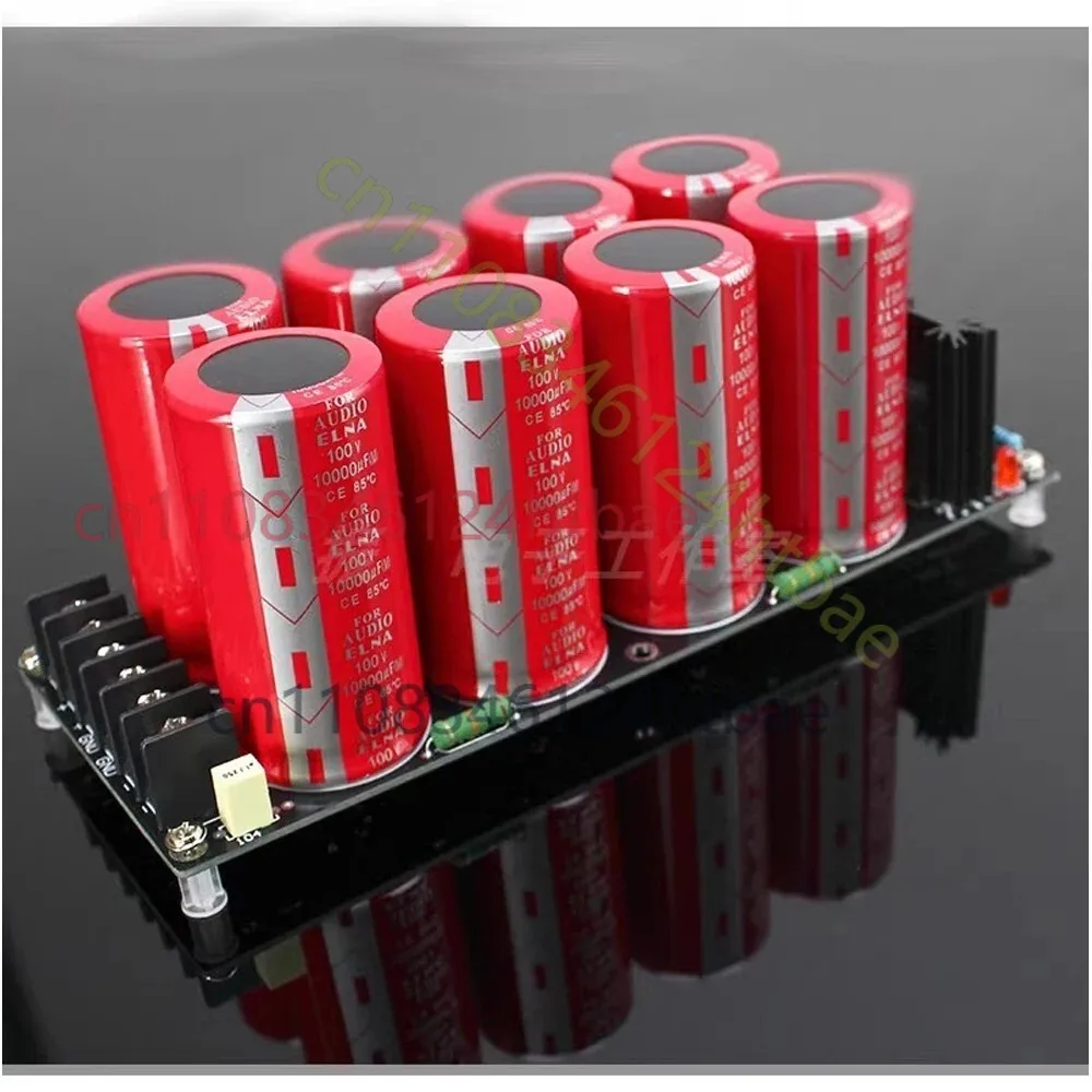 For ELNA 10000UF 100V Rectifier Filter Power Supply Board, 8PCS Capacitor Schottky Rectifier Board for Audio Amplifier HiFi