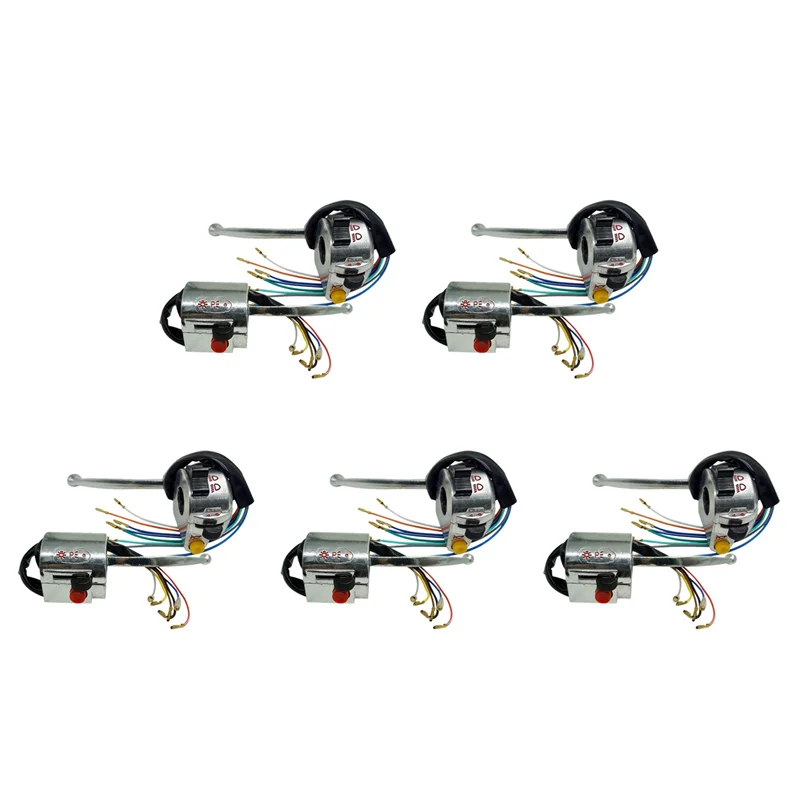 

ABOK-10Pcs 7/8 Inch 22Mm Motorcycle Handlebar Switch Assembly Horn High/Low Turn Signal Switch Control For Jialing JH70