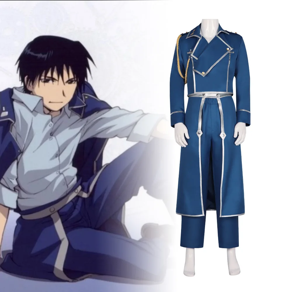 

Fullmetal Alchemist Cosplay Costume Colonel Roy Mustang Jacket Military Uniform Cosplay Lieutenant Riza Hawkeye Halloween Suit