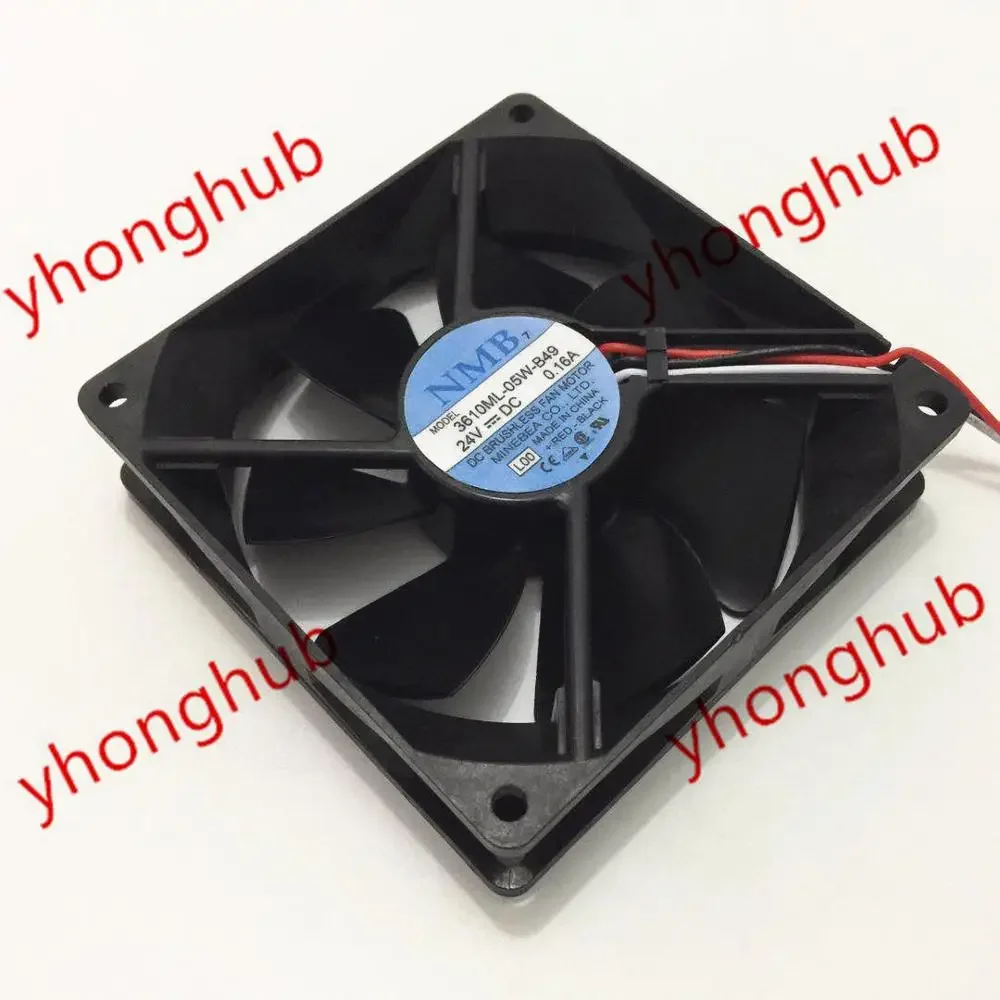 NMB-MAT 3610ML-05W-B49 L00 DC 24V 0.16A 92x92x25mm Server Cooling Fan