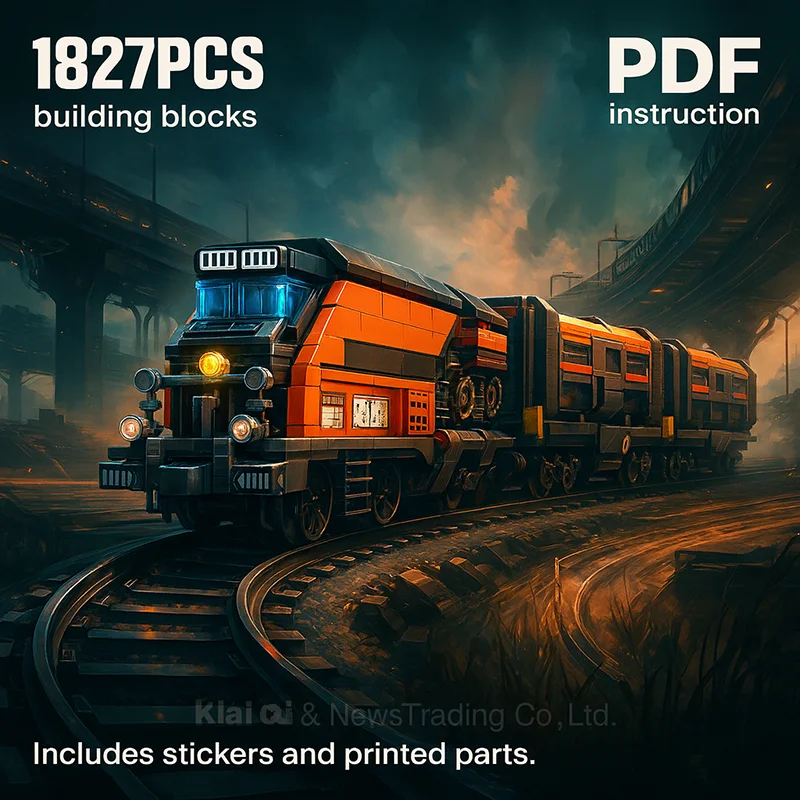 

Educational Toys Gift Railroad Express Train Model Building Blocks Set DIY Assembly Bricks Railway Collection