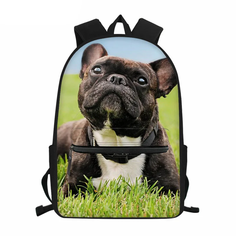 2025 mochilas escolares para niños y niñas, mochila con estampado de perro Bulldog bonito, mochila para mujeres, bolsa de libros para niños, mochilas para niños, mochila