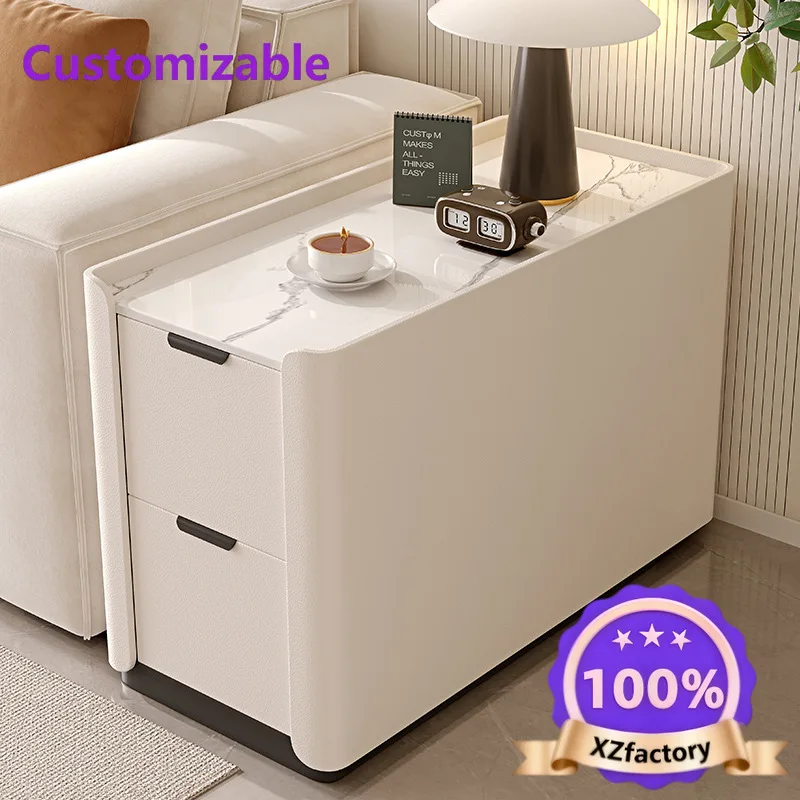 Factory Direct 2026 Top RatedMesa auxiliar para sofá, móvil, con ruedas, mueble auxiliar, mueble esquinero para salón, madera ma