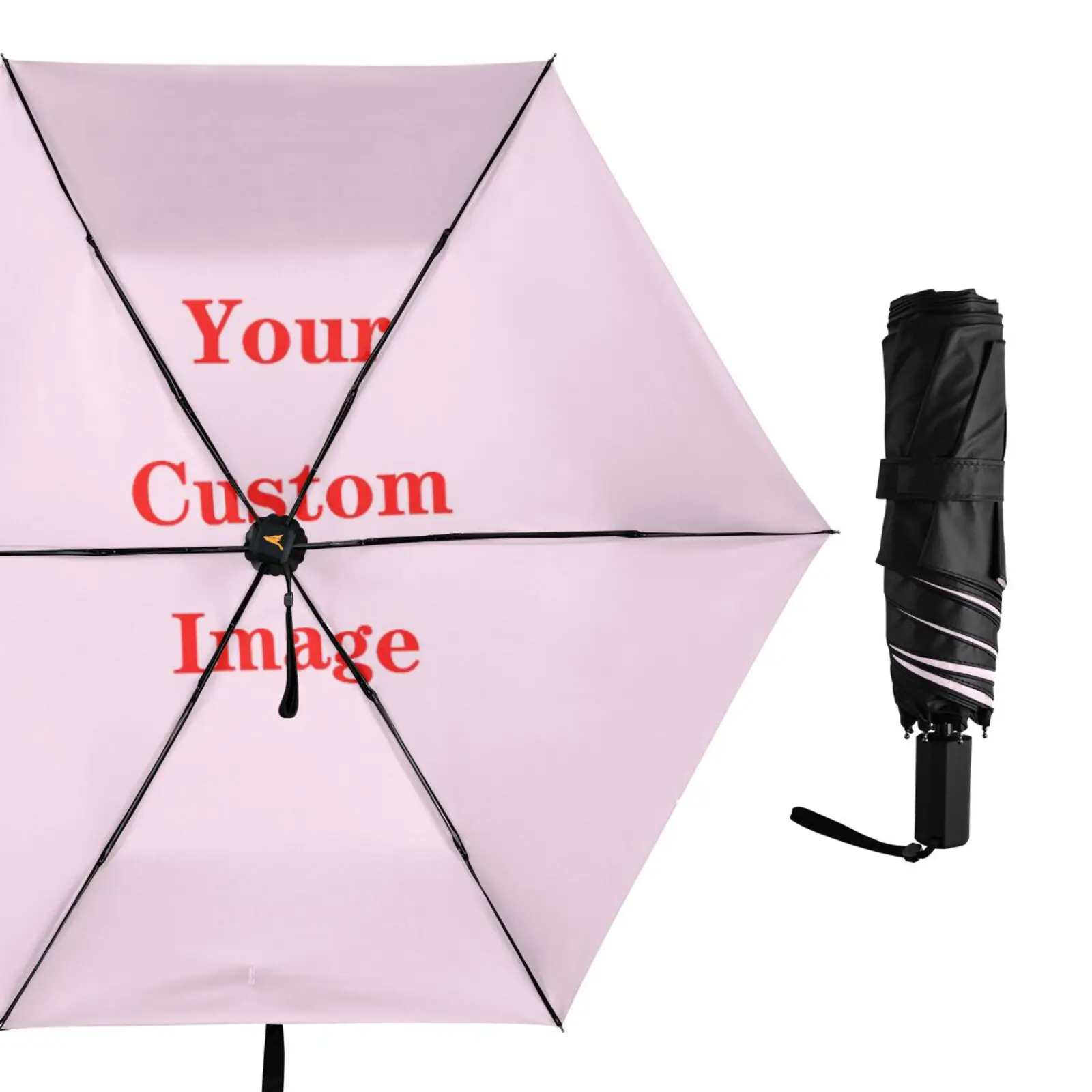 New Windproof Three-fold umbrella 6K Female Male Custom Pattern High Quality Business Umbrellas Women Parasol