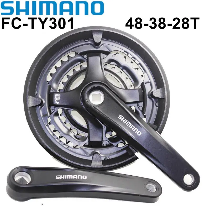 SHIMANO TOURNEY TY - MTB Crankset Groupset include FC-TY301 48-38-28T 42-34-24T 170mm 3x8/7/6-speed Original