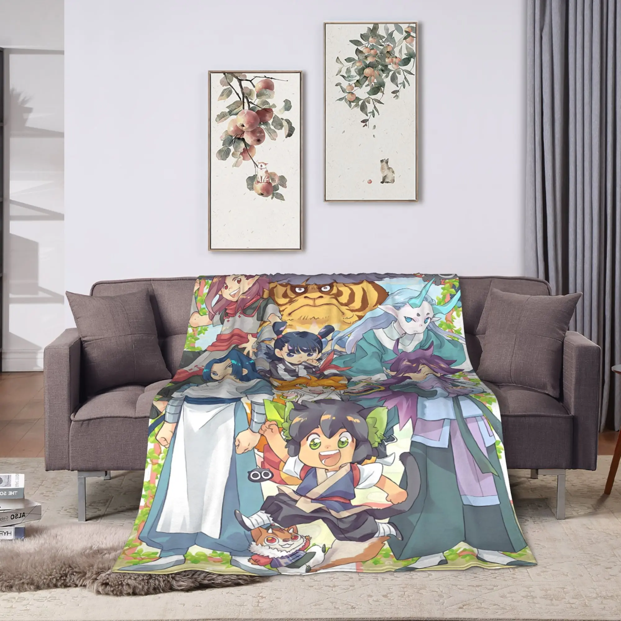 The Legend Of Hei Anime Blanket  Camping Flannel Throw Blanket For Living Room Soft Custom Quality Bedspread Birthday Present