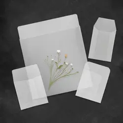 50 Stuks Translucent Zwavelzuur Papieren Enveloppen, Gebruikt Voor Diy Ansichtkaart/Kaart/Sieraden Opslag, trouwkaarten Gift Verpakking