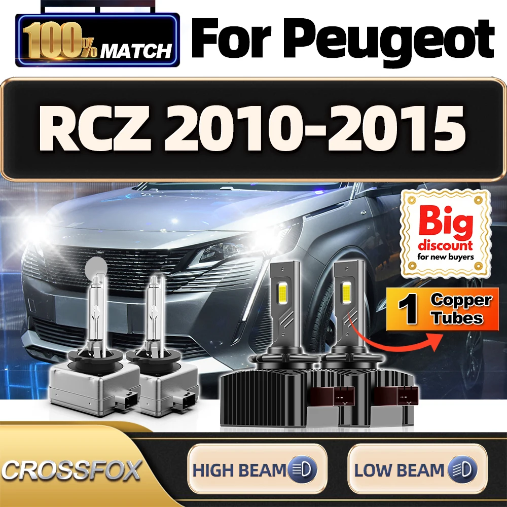 

CROSSFOX для Peugeot RCZ 2010 2011 2012 2013 2014 2015 2 шт. светодиодные ксеноновые лампы для фар HID Turbo Canbus обновленные ампулы для фар
