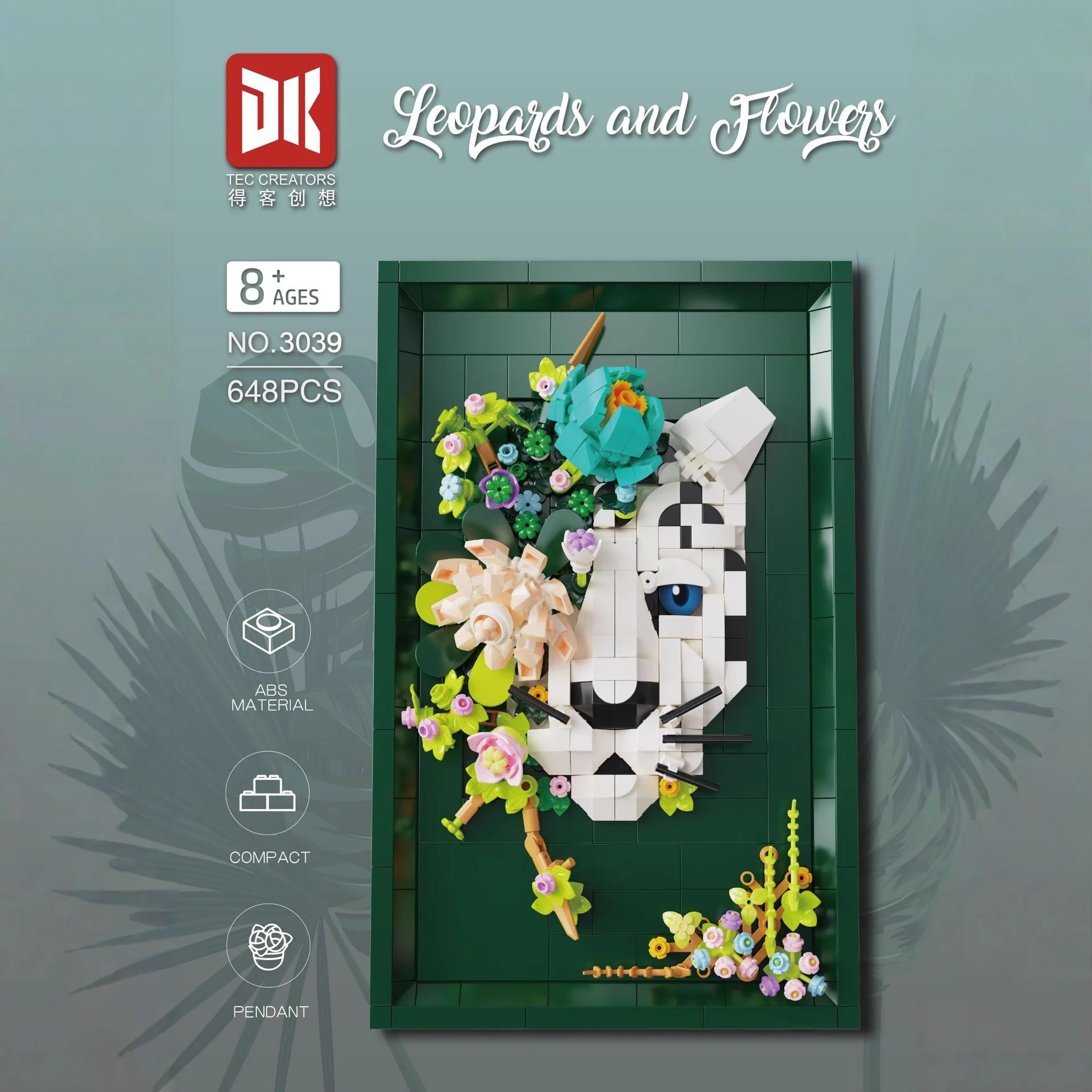 

Preserved Flower Picture Frame Building Blocks Sunflower Snow Leopard Lion Shark Assembly Wall Hanging Toy Ornament Holiday Gift