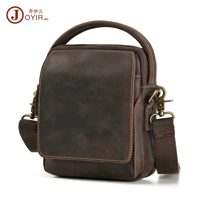 

Large Capacity Crazy Horse Leather Sports Messenger Bag Men's Bag Casual Handbag Genuine Leather Retro Shoulder Bag Men's Cross-