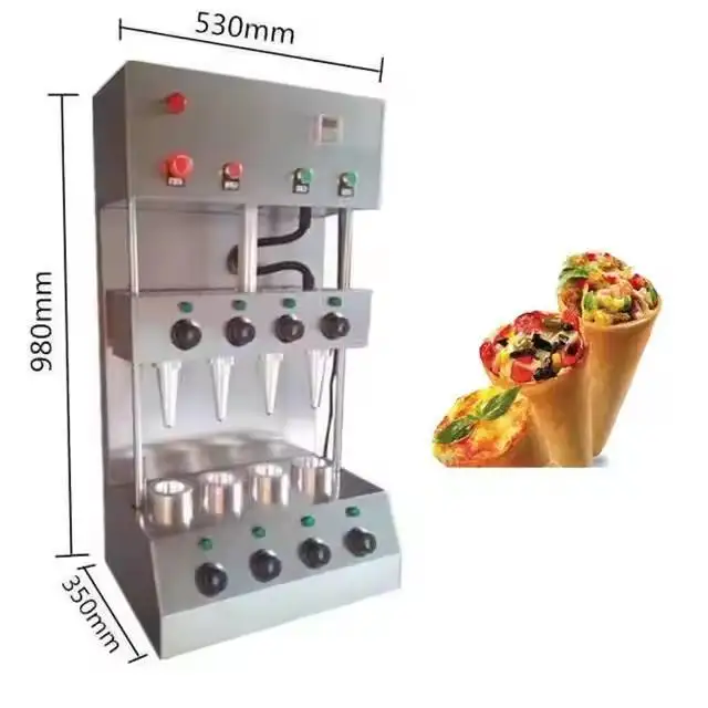 

110V/220V Yummy Pizza Cone Making Machine/ Rotary Pizza Cone Kono Oven/ Pizza Cone Warmer Production Line Price