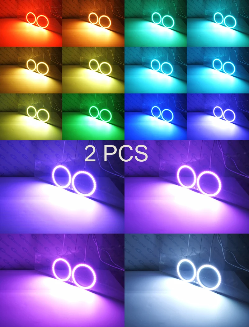 For Infiniti Q50 V37 Q70 Q70L Y51 Nissan Skyline Bluetooth App Ultra Bright Multi-Color RGB Led Angel Eyes Kit Halo Rings