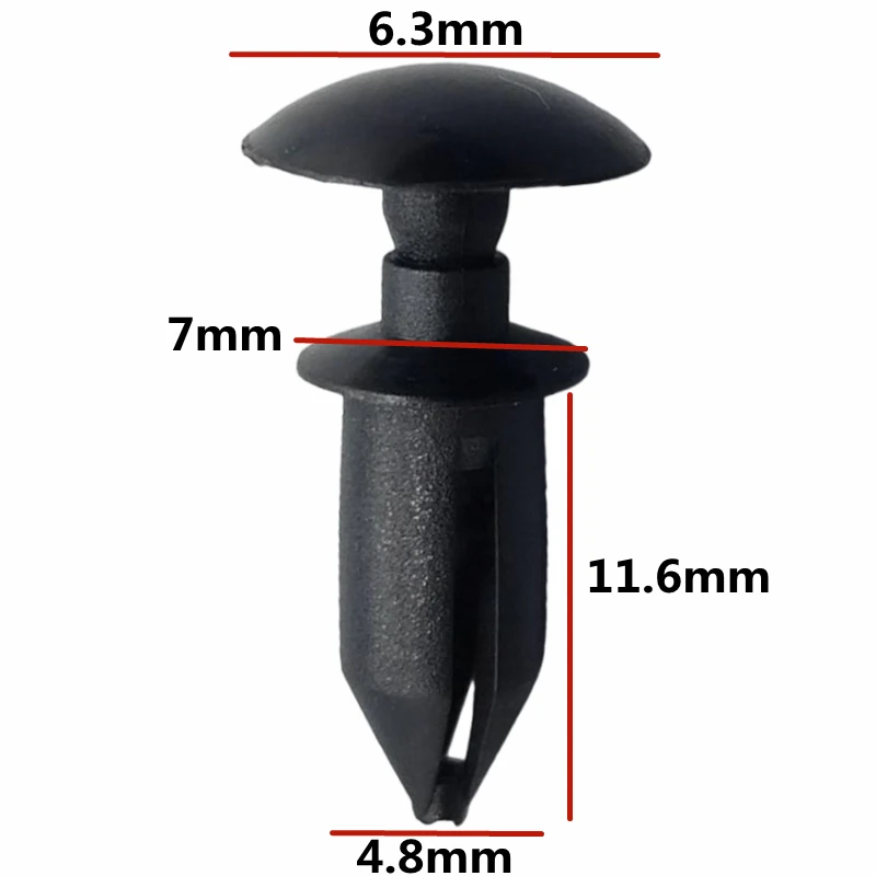 20Pcs For 5mm Hole OE: 16500308 6500787 Auto Bumper Grille Retainer Fasteners Clips Plastic Car Fender Mudguard Rivet Clip