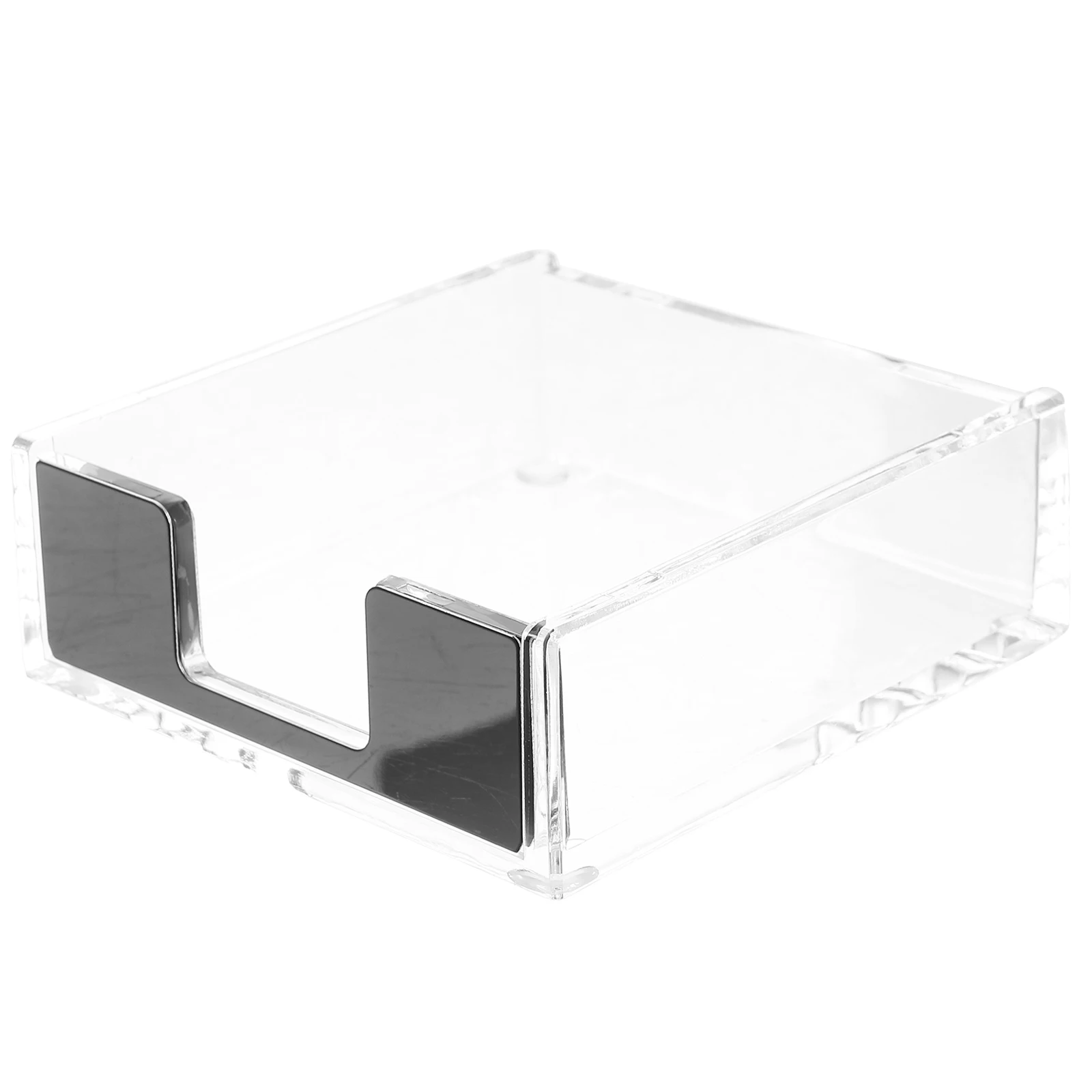 

Clear Memo Holder Notepad Container Memo Pad Dispenser Paperclip Holder Desktop Organizer Business Card Stand Acrylic Notepad
