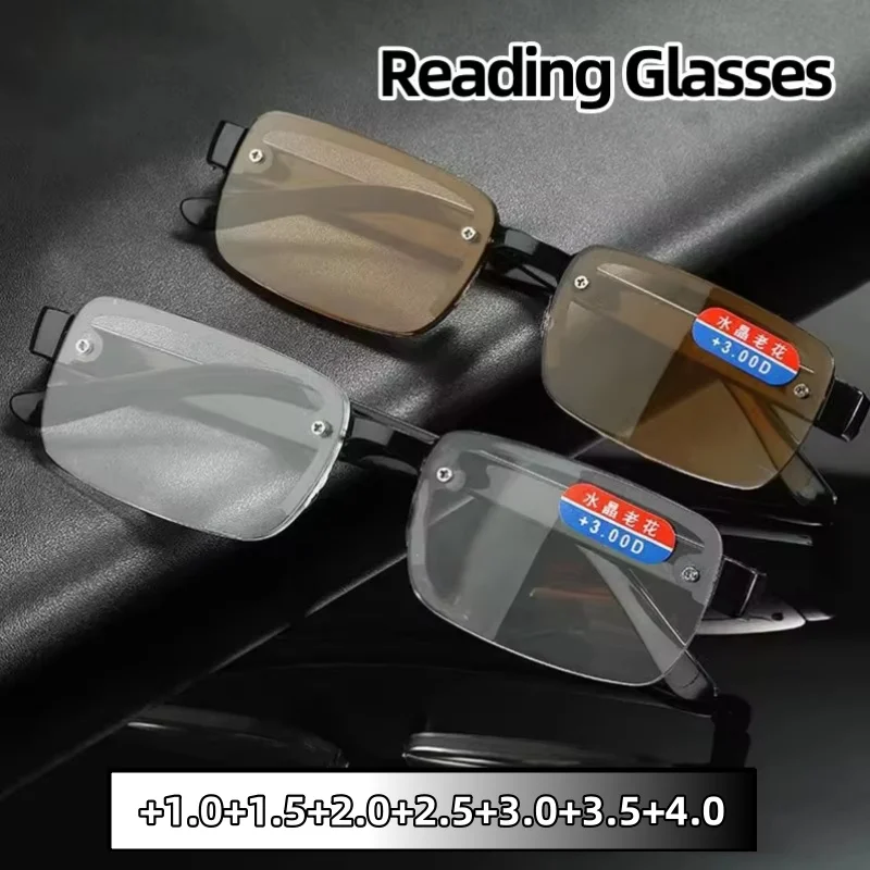 

Classic HD Anti-blue Reading Glasses Man Fashion Half Frame Design Woman Business Anti- Fatigue Eyewear Diopter +1.0To +4.0