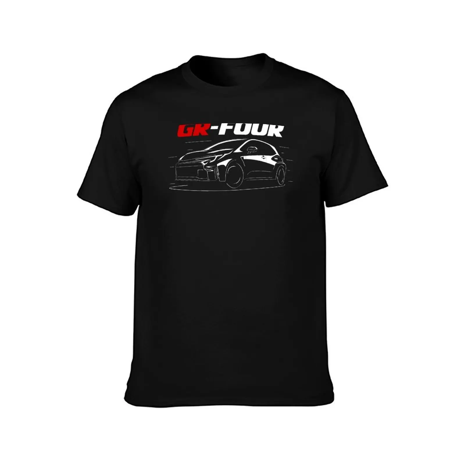 GR Four Corolla Silhouette T-Shirt Casual Loose Fit Short Sleeve T-Shirt