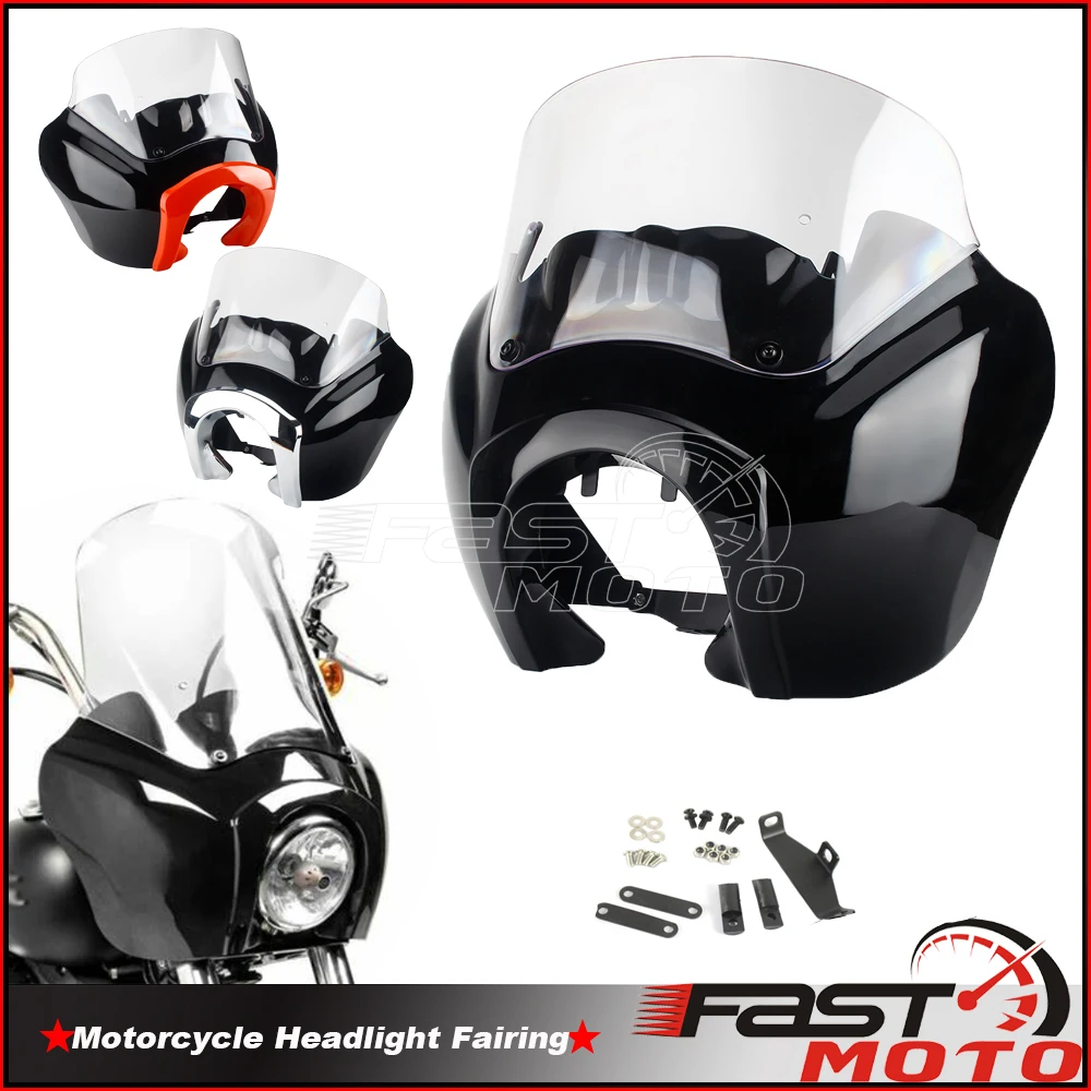 Custom Head Light Fairing W/ 9'' Windshield 5.75